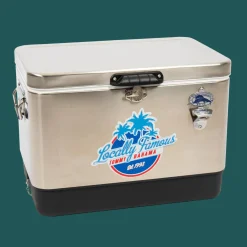 Tommy Bahama Camping Coolers|Beach Coolers-54 Quart Portable Stainless Cooler