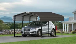 Arrow Boat|Atv-10 x 15 x 7 ft Charcoal Carport
