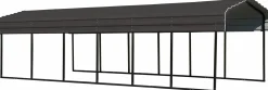 Arrow Auto-10 x 29 x 7 ft Charcoal Carport