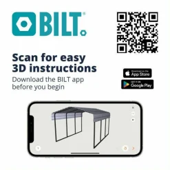 Arrow Auto-10 x 29 x 7 ft Charcoal Carport