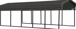 Arrow Auto-10 x 24 x 7 ft Charcoal Carport