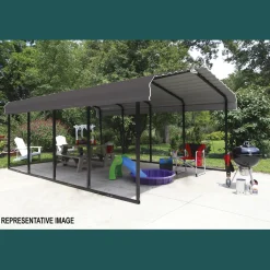 Arrow Truck/Suv-12 x 24 x 7 ft Charcoal Carport