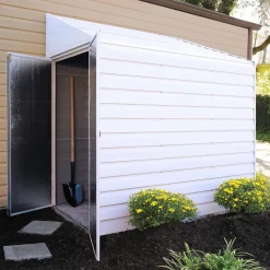 Arrow Metal Sheds|Garden Sheds-4 x 7 x 6.8 ft Charcoal Yardsaver Steel Storage Shed