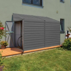 Arrow Metal Sheds|Garden Sheds-4 x 7 x 6.8 ft Charcoal Yardsaver Steel Storage Shed