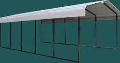 Arrow Truck/Suv-12 x 24 x 7 ft Eggshell Carport