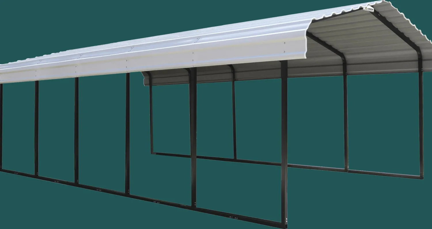 Arrow Truck/Suv-12 x 24 x 7 ft Eggshell Carport