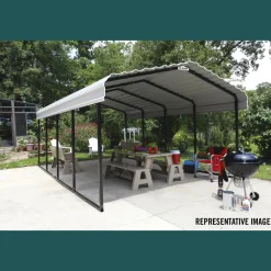 Arrow Truck/Suv-12 x 29 x 7 ft Eggshell Carport