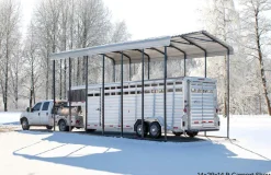 Arrow Boat|Rv-14 x 42 x 14 ft Eggshell RV Carport
