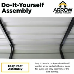 Arrow Auto-10 x 24 x 7 ft Eggshell Carport