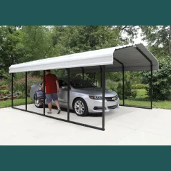 Arrow Truck/Suv|Auto-12 x 20 x 7 ft Eggshell Carport