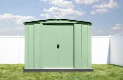 Arrow Metal Sheds-8 x 8 x 6 ft Green Shed