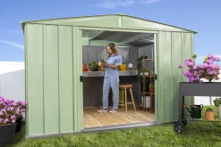 Arrow Metal Sheds-10 x 8 x 6 ft Green Shed
