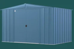 Arrow Metal Sheds-10 x 7 x 6 ft Grey Shed