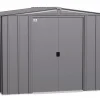 Arrow Metal Sheds-8 x 8 x 6 ft Grey Shed