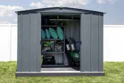 Arrow Metal Sheds-8 x 8 x 6 ft Grey Shed
