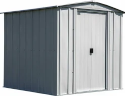 Arrow Metal Sheds-8 x 8 x 6 ft Light Grey Shed