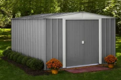 Arrow Metal Sheds-Apex 10 x 6 ft Grey