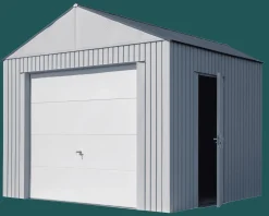 Arrow Metal Sheds-Aspen 12x10 ft. Cool Grey Metal Shed
