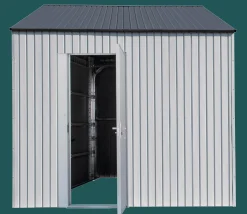 Arrow Metal Sheds-Aspen 12x10 ft. Cool Grey Metal Shed