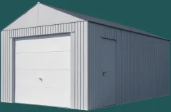 Arrow Metal Sheds-Aspen 12x20 ft. Cool Grey Metal Shed