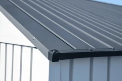 Arrow Metal Sheds-Aspen 12x20 ft. Cool Grey Metal Shed