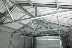 Arrow Metal Sheds-Aspen 12x20 ft. Cool Grey Metal Shed