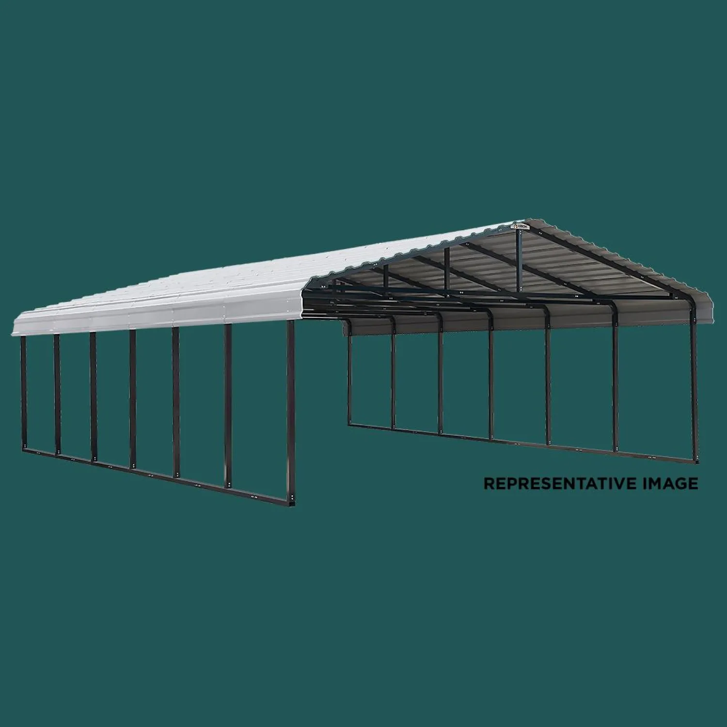 Arrow Truck/Suv-Carport, 20 ft. x 42 ft. x 7 ft. Eggshell