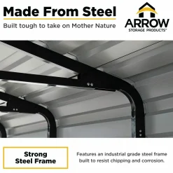 Arrow Truck/Suv|Auto-Carport, 20 ft. x 38 ft. x 7 ft. Charcoal