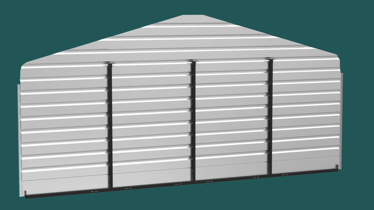 Arrow Carport Enclosure Kits And Walls-Carport Backwall Rear Enclosure Kit