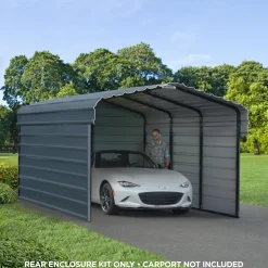 Arrow Carport Enclosure Kits And Walls-Carport Backwall Rear Enclosure Kit