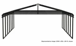 Arrow Equipment-Carport 20x42x09 Charcoal BKP