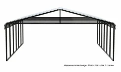 Arrow Equipment-Carport 20x42x09 Eggshell BKP