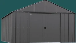Arrow Metal Sheds-Classic 12 x 17 x 8 ft Charcoal Steel Storage Shed