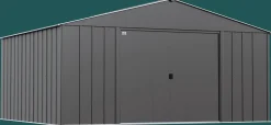 Arrow Metal Sheds-Classic 14 x 12 x 7 ft Charcoal Steel Storage Shed