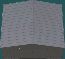 Arrow Metal Sheds-Classic 14 x 12 x 7 ft Charcoal Steel Storage Shed