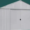 Arrow Metal Sheds-Classic 12 x 12 x 8 ft Flute Grey Steel Storage Shed