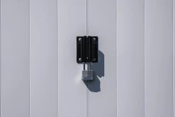 Arrow Metal Sheds-Classic 12 x 12 x 8 ft Flute Grey Steel Storage Shed