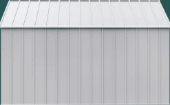 Arrow Metal Sheds-Classic 12 x 12 x 8 ft Flute Grey Steel Storage Shed