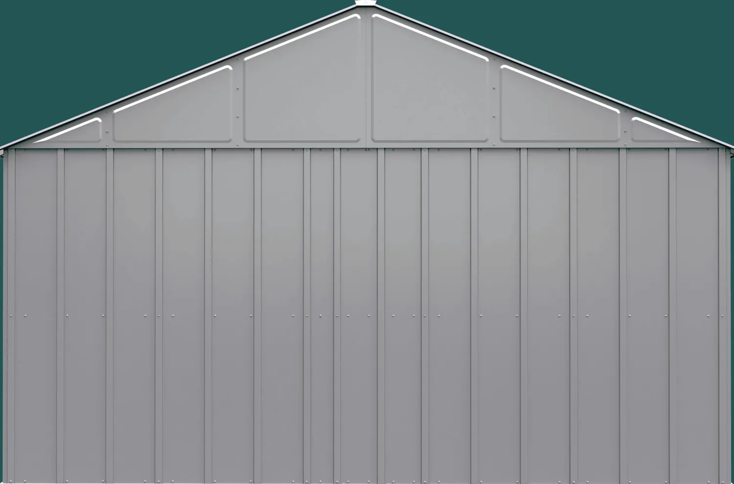 Arrow Metal Sheds-Classic 12 x 12 x 8 ft Flute Grey Steel Storage Shed