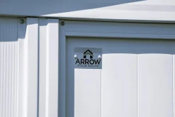 Arrow Metal Sheds-Classic 12 x 12 x 8 ft Flute Grey Steel Storage Shed