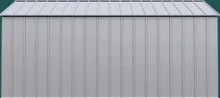Arrow Metal Sheds-Classic 14 x 14 x 7 ft Flute Grey Steel Storage Shed