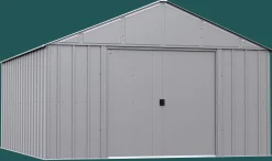 Arrow Metal Sheds-Classic Metal Shed, 12 x 14, Flute Grey
