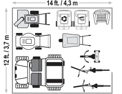 Arrow Metal Sheds-Classic Metal Shed, 12 x 14, Flute Grey