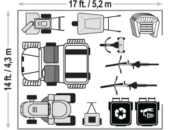 Arrow Metal Sheds-Classic Metal Shed, 14 x 17, Flute Grey