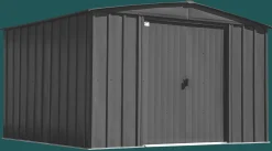 Arrow Metal Sheds-Classic Steel Storage Shed, 10 ft. x 14 ft., Sage Green