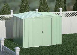 Arrow Garden Sheds|Metal Sheds-Classic Steel Storage Shed, Sage Green