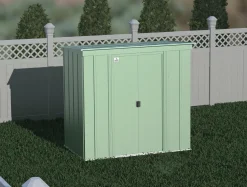 Arrow Garden Sheds|Metal Sheds-Classic Steel Storage Shed, Sage Green