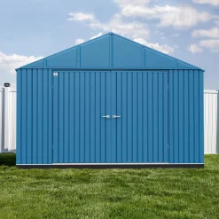 Arrow Metal Sheds-Elite 8 x 6 x 8 ft Anthracite Steel Storage Shed