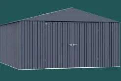 Arrow Metal Sheds-Elite 14 x 14 x 8 ft Anthracite Steel Storage Shed