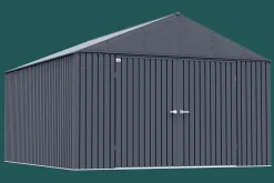 Arrow Metal Sheds-Elite 12 x 14 x 8 ft Anthracite Steel Storage Shed